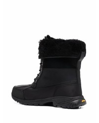 Мужской черный кожаный зимние ботинки от UGG