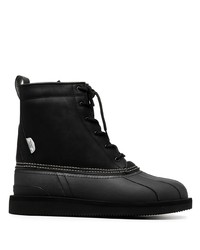 Мужской черный кожаный зимние ботинки от Suicoke