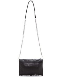 Черный кожаный клатч c бахромой от Rebecca Minkoff