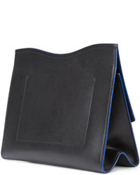 Черный кожаный клатч с вырезом от Proenza Schouler