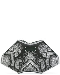 Черный кожаный клатч с "огурцами" от Alexander McQueen