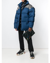 Черный кожаный клатч с принтом от Balenciaga