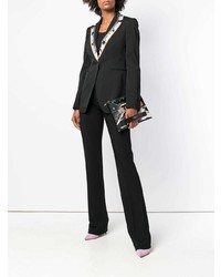 Черный кожаный клатч с принтом от Emilio Pucci