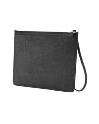 Черный кожаный клатч с принтом от Fiorucci