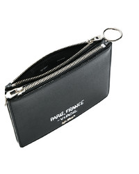 Черный кожаный клатч с принтом от Off-White