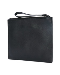 Черный кожаный клатч с принтом от Christopher Kane