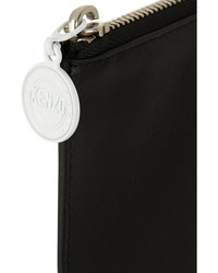 Черный кожаный клатч с принтом от Kenzo