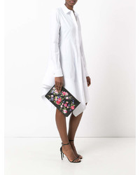 Черный кожаный клатч с принтом от Dolce & Gabbana