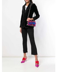 Черный кожаный клатч с украшением от Dolce & Gabbana