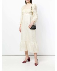 Черный кожаный клатч с украшением от Rochas