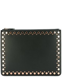 Черный кожаный клатч с шипами от Givenchy