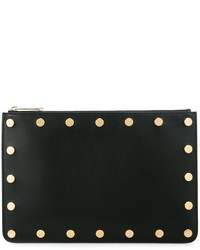 Черный кожаный клатч с шипами от Givenchy