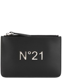 Черный кожаный клатч с шипами от No.21