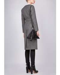 Черный кожаный клатч от Asya Malbershtein