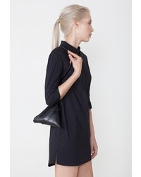 Черный кожаный клатч от Asya Malbershtein