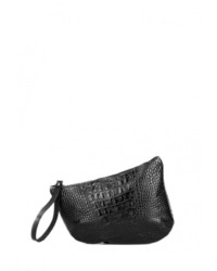 Черный кожаный клатч от Asya Malbershtein