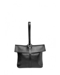 Черный кожаный клатч от Asya Malbershtein