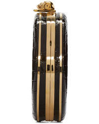 Черный кожаный клатч от Alexander McQueen