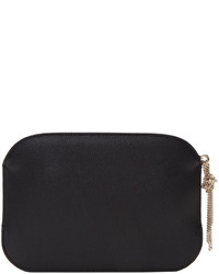 Черный кожаный клатч от Nina Ricci