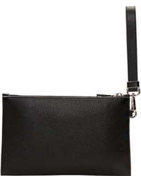 Черный кожаный клатч от Versace