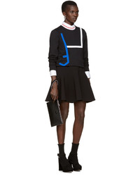 Черный кожаный клатч от Versace