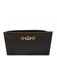Черный кожаный клатч от Gucci