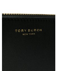 Черный кожаный клатч от Tory Burch