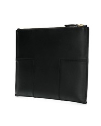 Черный кожаный клатч от Tory Burch