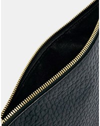 Черный кожаный клатч от Whistles