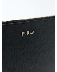 Черный кожаный клатч от Furla