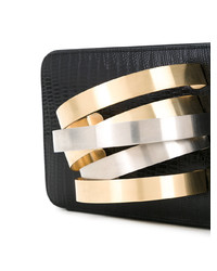 Черный кожаный клатч от Rula Galayini