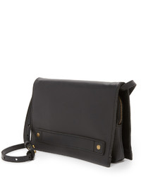 Черный кожаный клатч от Madewell