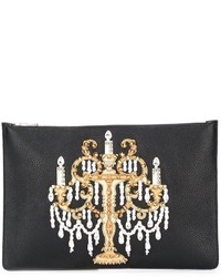 Черный кожаный клатч от Dolce & Gabbana