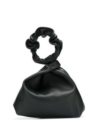 Черный кожаный клатч от Elena Ghisellini