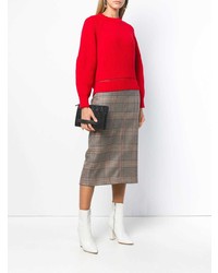 Черный кожаный клатч от Fendi