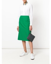 Черный кожаный клатч от Sara Battaglia