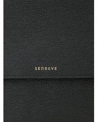 Черный кожаный клатч от Senreve