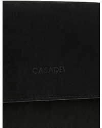 Черный кожаный клатч от Casadei