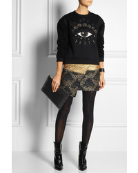 Черный кожаный клатч от Miu Miu