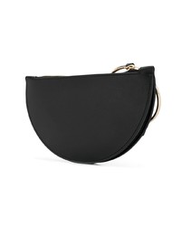 Черный кожаный клатч от Sara Battaglia