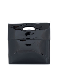 Черный кожаный клатч от Helmut Lang