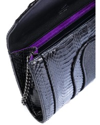 Черный кожаный клатч от Khirma Eliazov