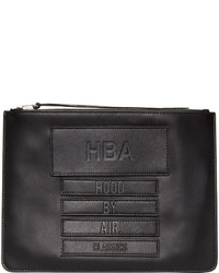 Черный кожаный клатч от Hood by Air