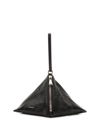 Черный кожаный клатч от Jil Sander