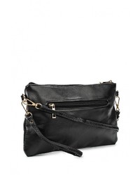 Черный кожаный клатч от Johnny