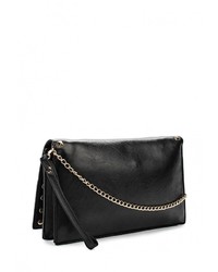 Черный кожаный клатч от Johnny