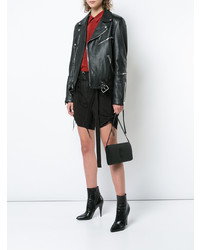 Черный кожаный клатч от Saint Laurent