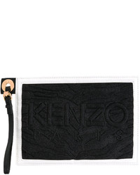 Черный кожаный клатч от Kenzo