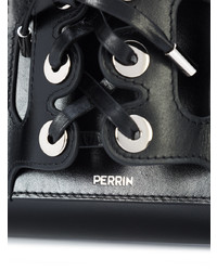 Черный кожаный клатч от Perrin Paris
