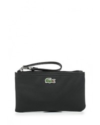 Черный кожаный клатч от Lacoste